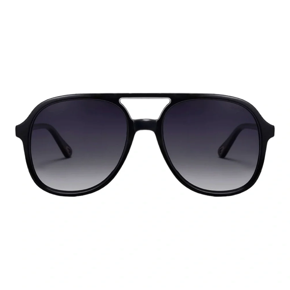 SOJOS Black/Gray Retro Square Polarized Aviator Sunglasses